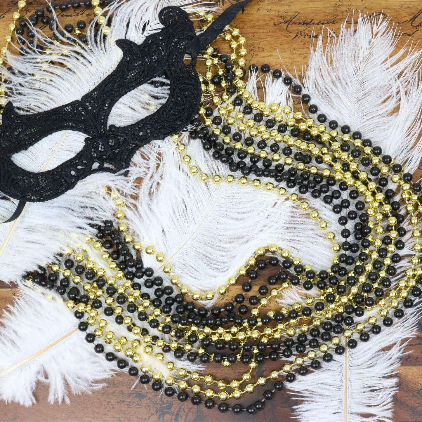 GIFTEXPRESS 12 piezas 33" Mardi Gras collar de cuentas