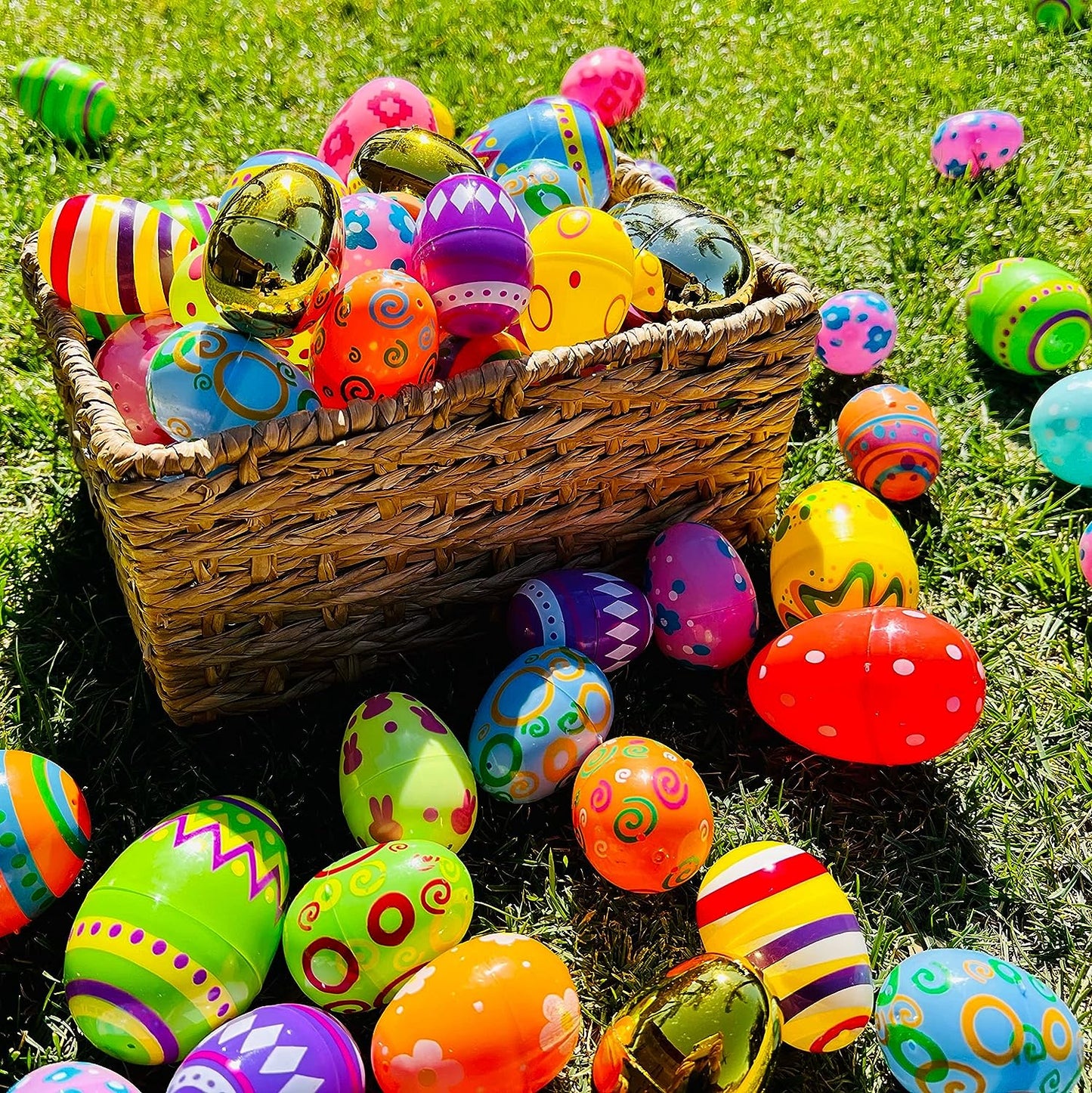 GIFTEXPRESS 36pcs Jumbo Huevos de Pascua Impresos