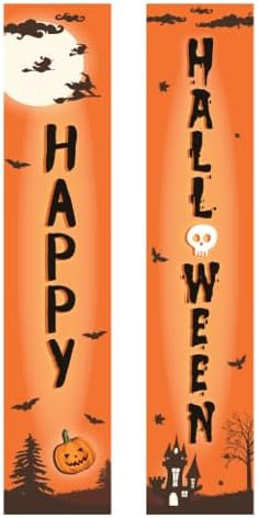 GIFTEXPRESS 2pcs 79 Inches Hanging Door Banners Halloween Banner Horror Scene Photo Prop Decoration, Holiday Décor Theme Party