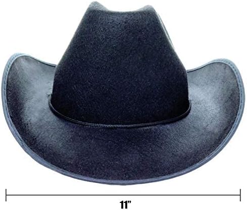 GIFTEXPRESS Sombreros Cowboy de Fieltro para Adultos (Pack de 4)