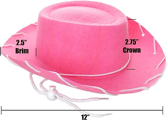 GIFTEXPRESS 6pcs sombrero de vaquero de fieltro, sombrero de vaquera occidental