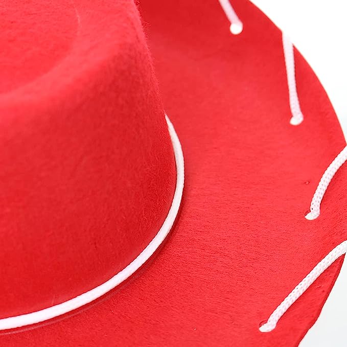 GIFTEXPRESS 6pcs sombrero de vaquero de fieltro, sombrero de vaquera occidental