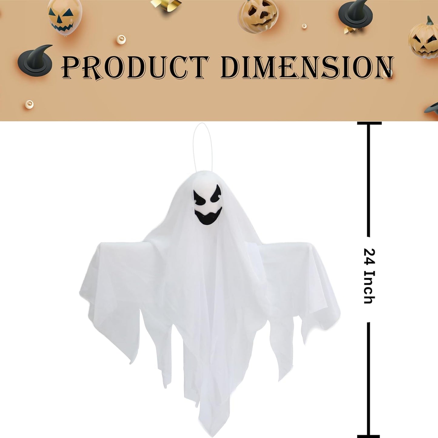 GIFTEXPRESS 19 Inches Halloween Hanging Ghost for Halloween Decoration, Horror Scene Decoration Holiday Décor Theme Party