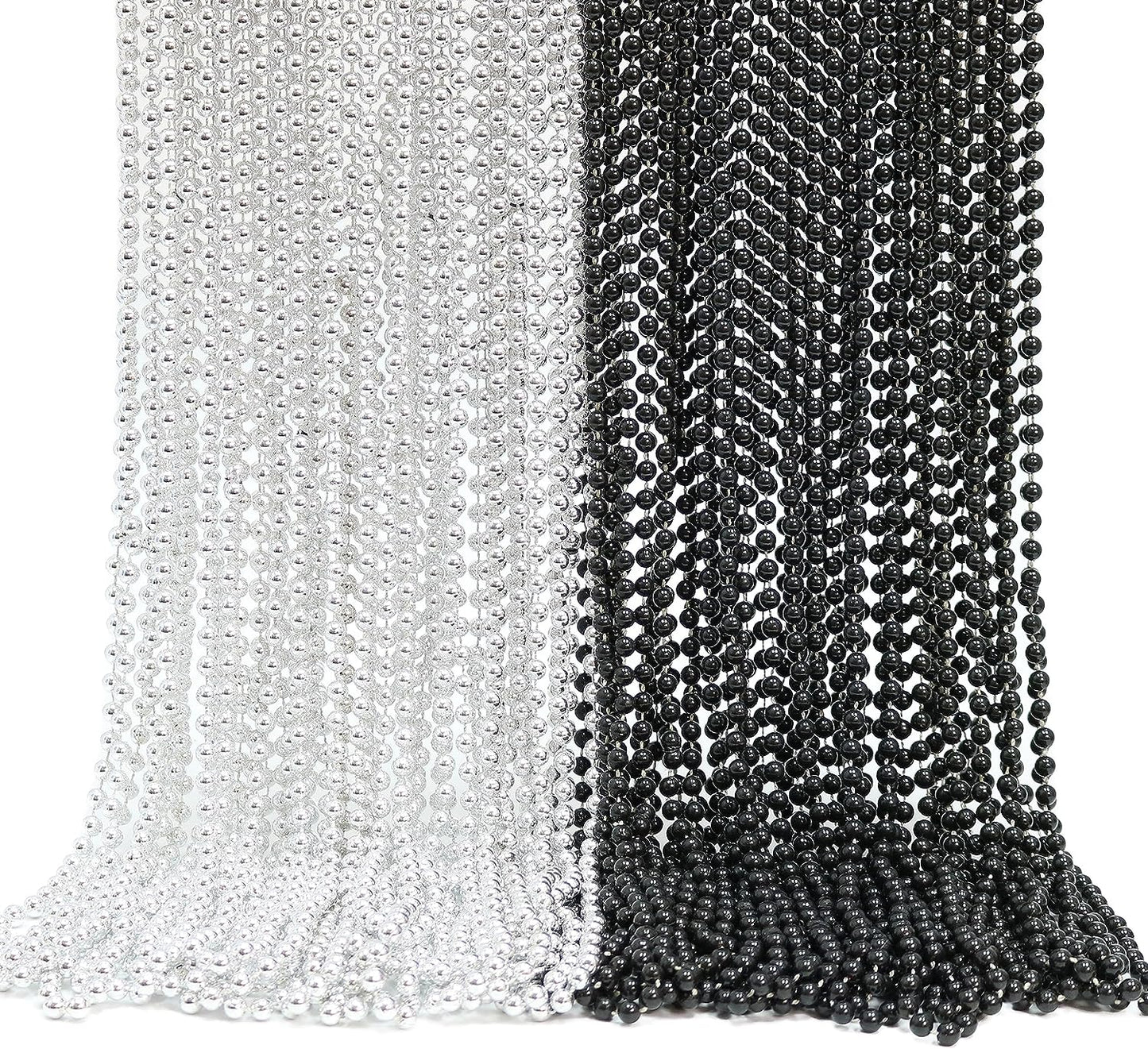 GIFTEXPRESS 72pcs 33" Mardi Gras Beads Bulk, Mardi Gras Beads Collares