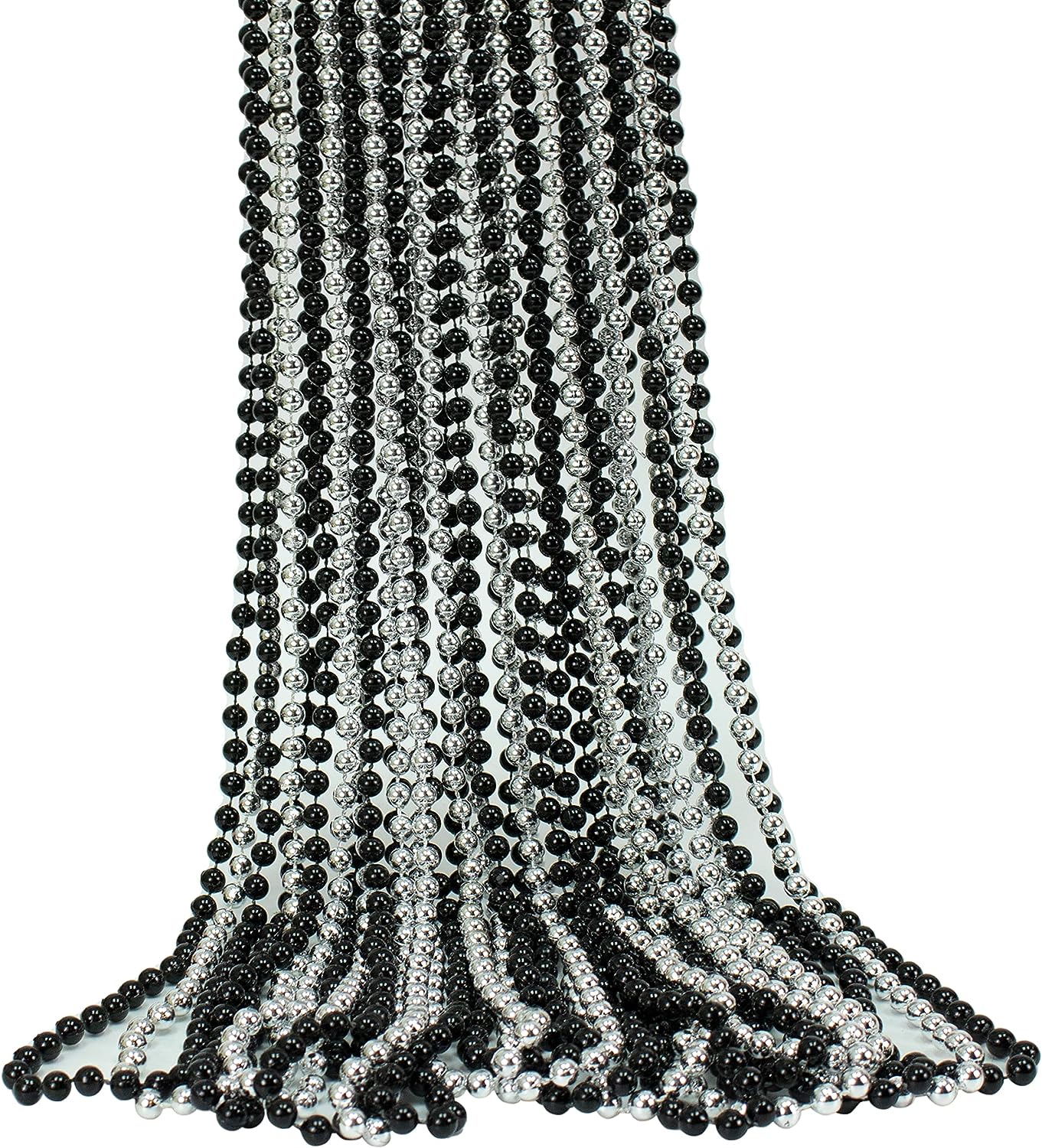 GIFTEXPRESS 72pcs 33" Mardi Gras Beads Bulk, Mardi Gras Beads Collares