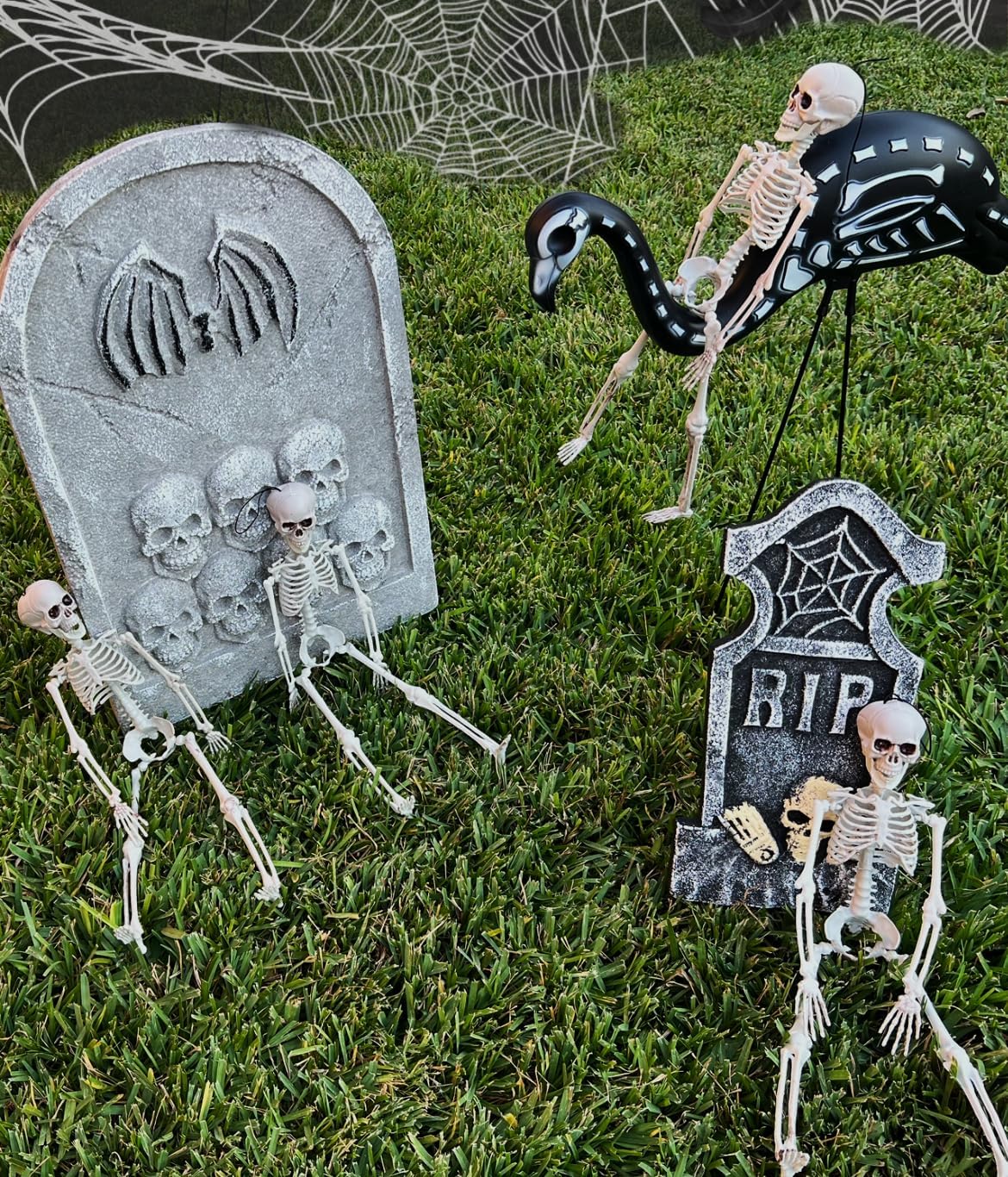 GIFTEXPRESS 21” X1 Large Halloween Foam Tombstone Set, Headstone Monument Decorations for Halloween Yard Décor (Pack of 6) Assorted Sizes