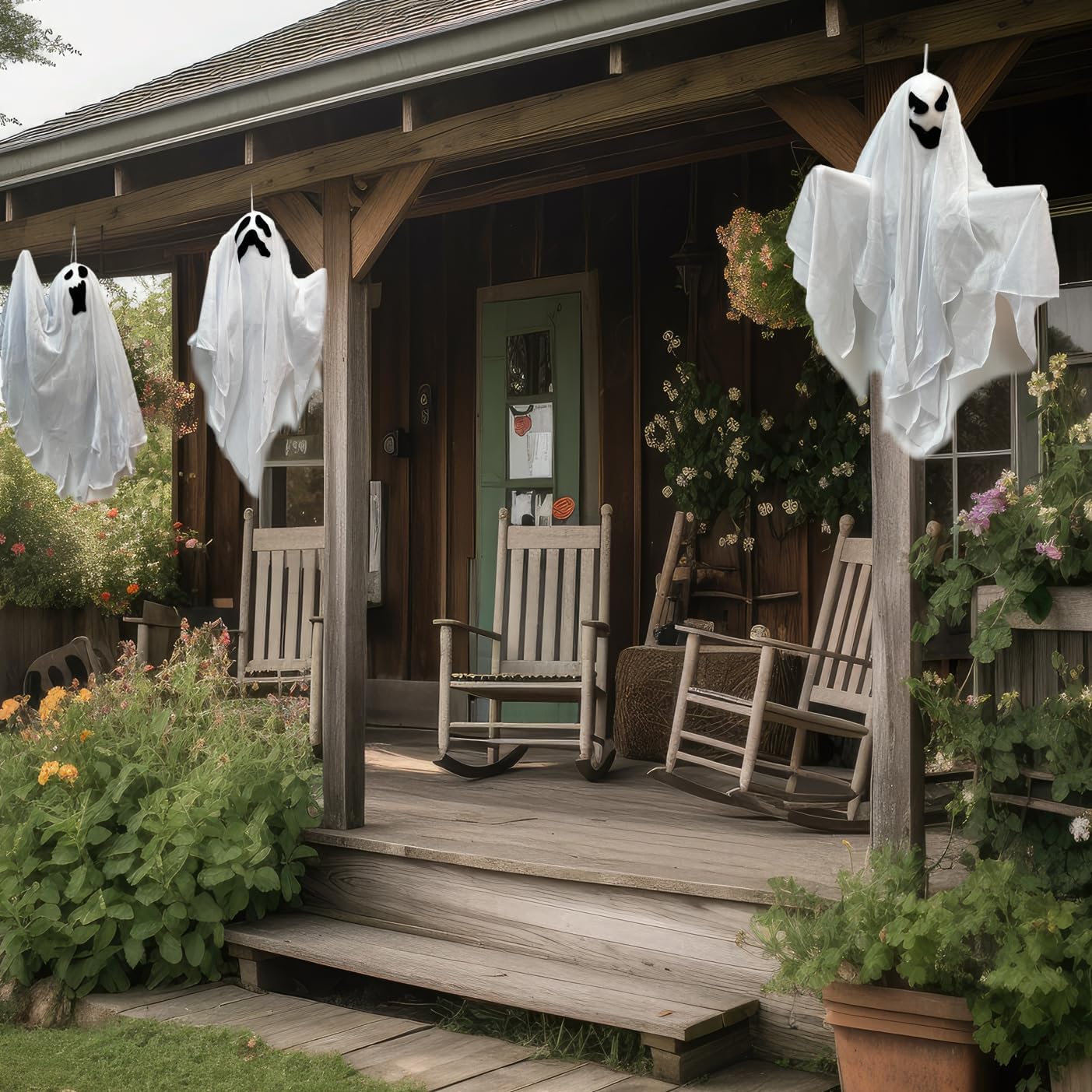 GIFTEXPRESS 19 Inches Halloween Hanging Ghost for Halloween Decoration, Horror Scene Decoration Holiday Décor Theme Party