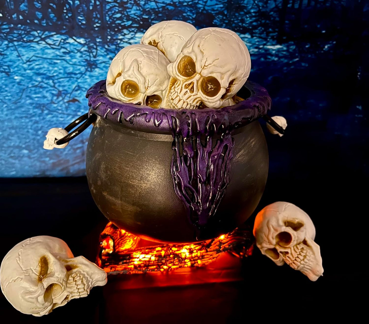 GIFTEXPRESS 6pcs Skulls Unhuman Skull Head, Realistic Skeleton Skulls for Halloween Table Décor