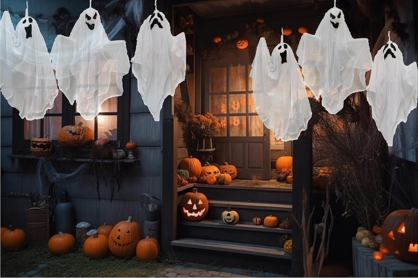 GIFTEXPRESS 19 Inches Halloween Hanging Ghost for Halloween Decoration, Horror Scene Decoration Holiday Décor Theme Party