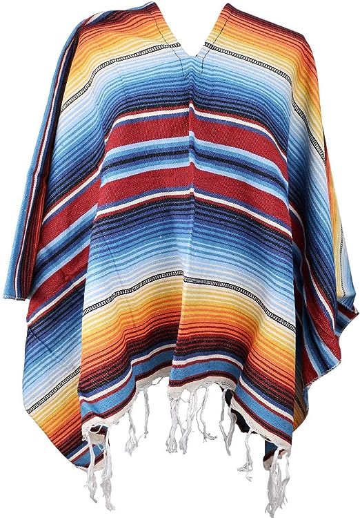 GIFTEXPRESS Poncho Mexicano para Adultos (SOLO Poncho)