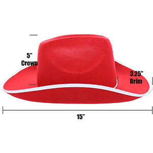 GIFTEXPRESS Sombrero de vaquero de fieltro para adultos, sombrero de vaquero occidental