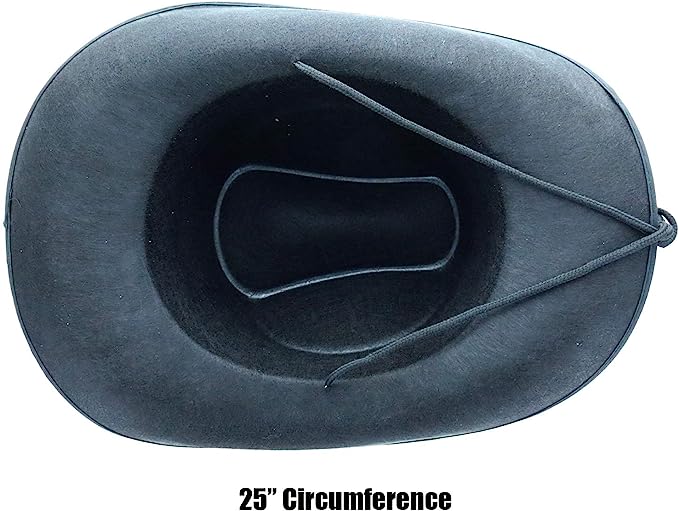 GIFTEXPRESS Sombrero de vaquero de fieltro para adultos, sombrero de vaquero occidental
