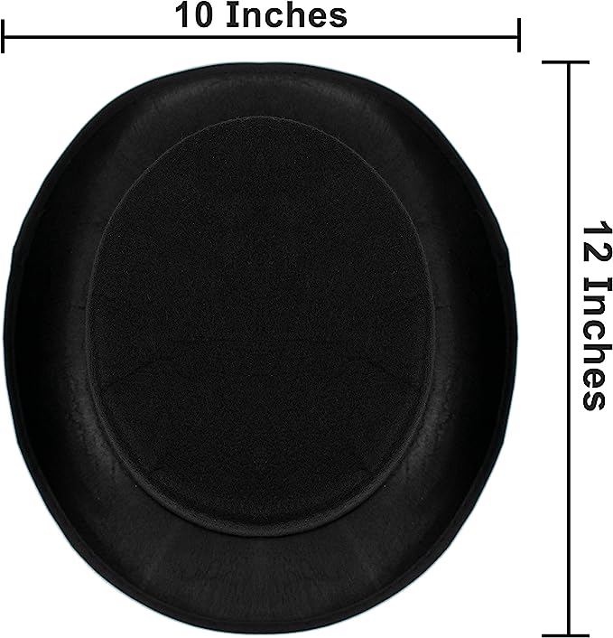 GIFTEXPRESS Sombrero de Fieltro de Mago Negro para Adultos de 4.5"