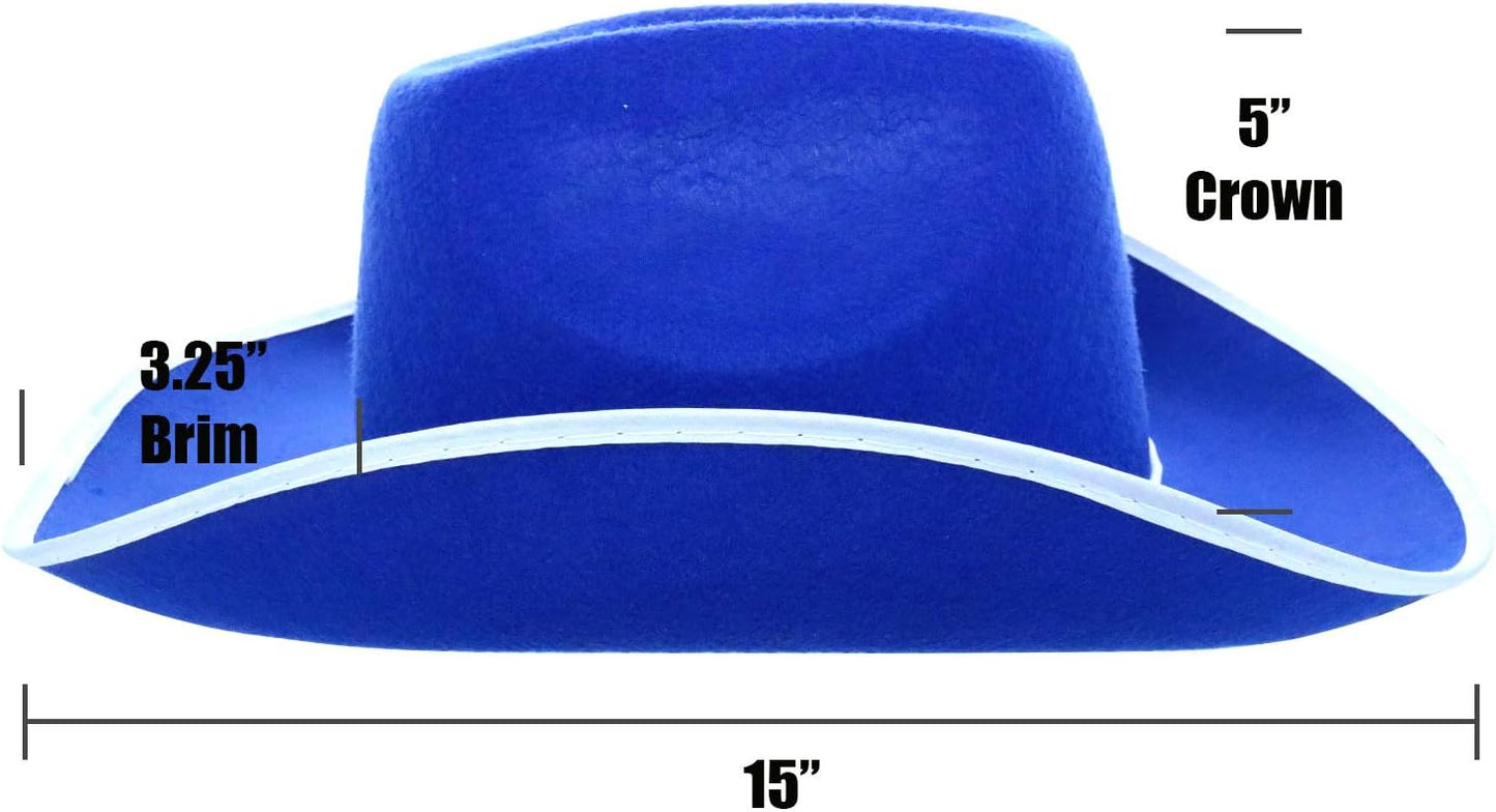 GIFTEXPRESS Sombrero de vaquero de fieltro para adultos, sombrero de vaquero occidental