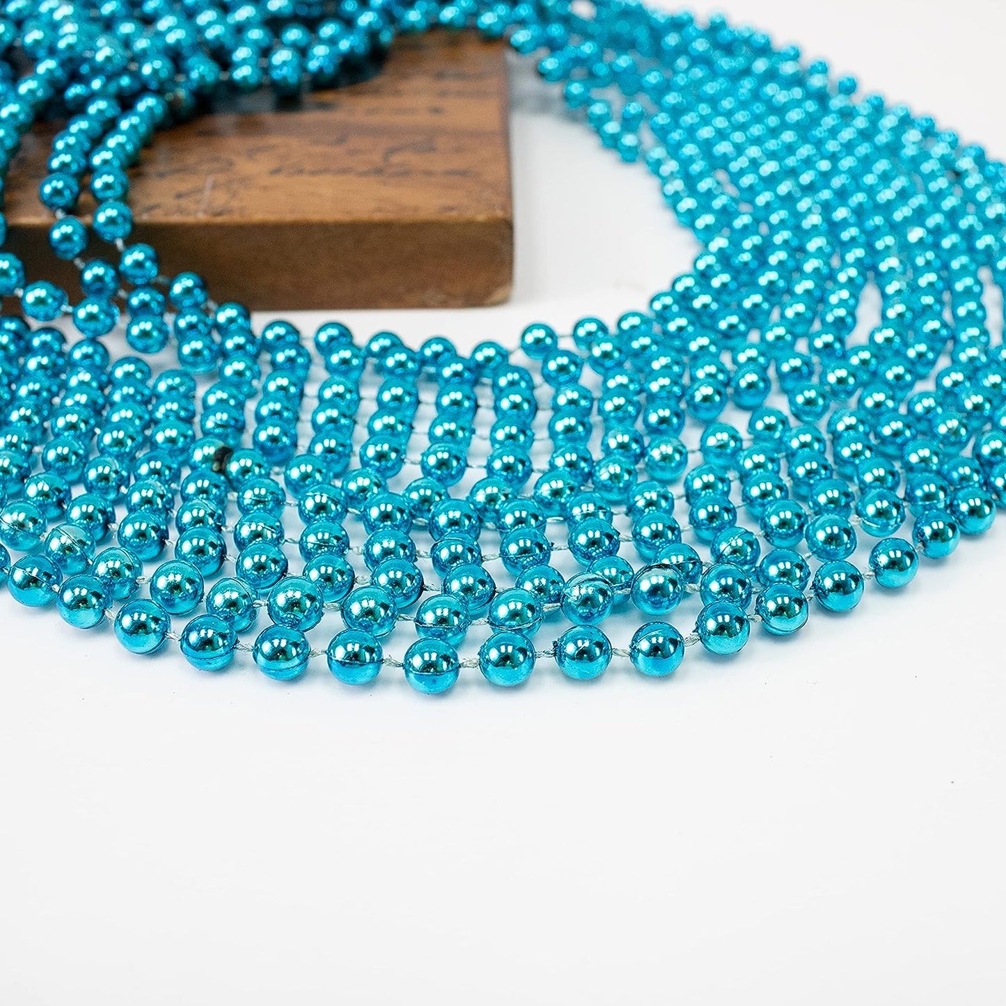 GIFTEXPRESS Collar de cuentas Mardi Gras de 33" y 7 mm (paquete de 12)