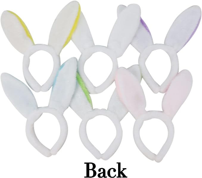 GIFTEXPRESS Assorted Color Plush Bunny Ears Headbands
