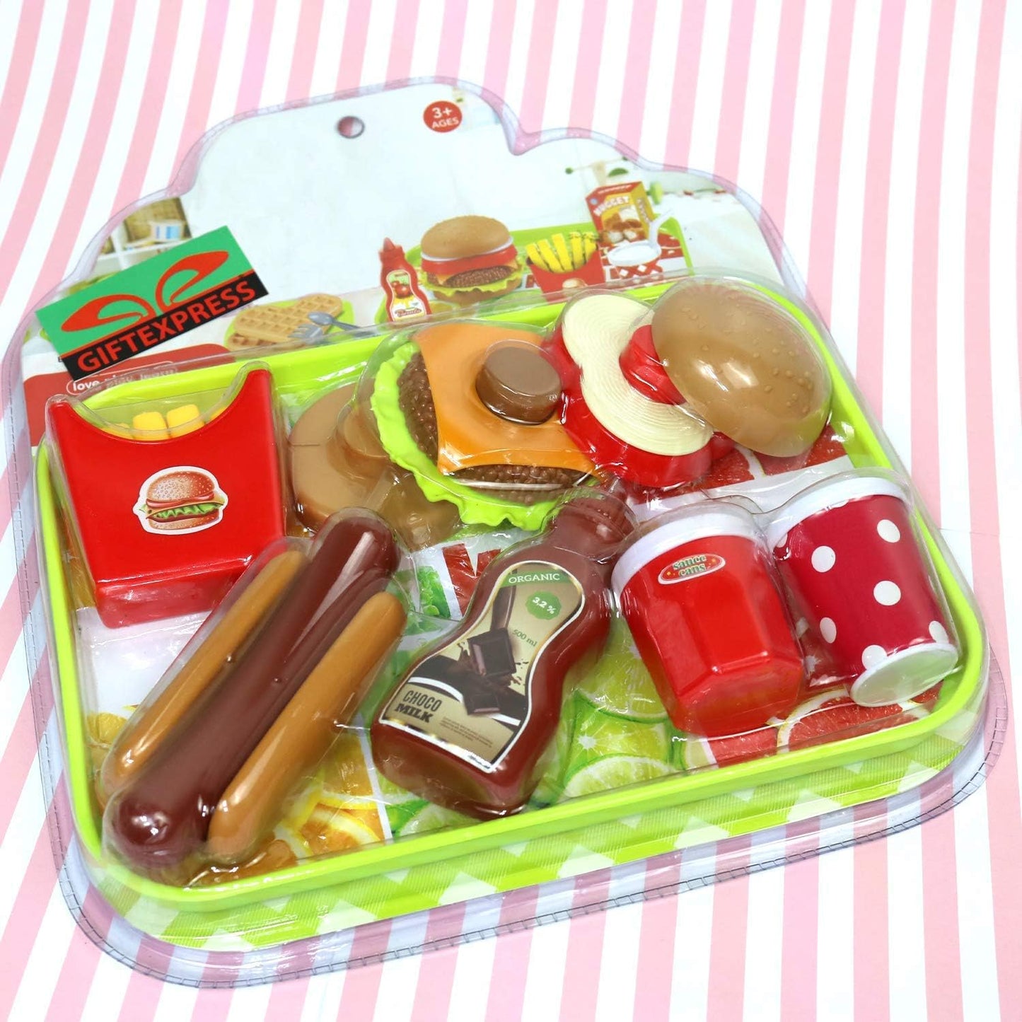 GIFTEXPRESS Burger & Hot Dog Juego de cocina de comida rápida