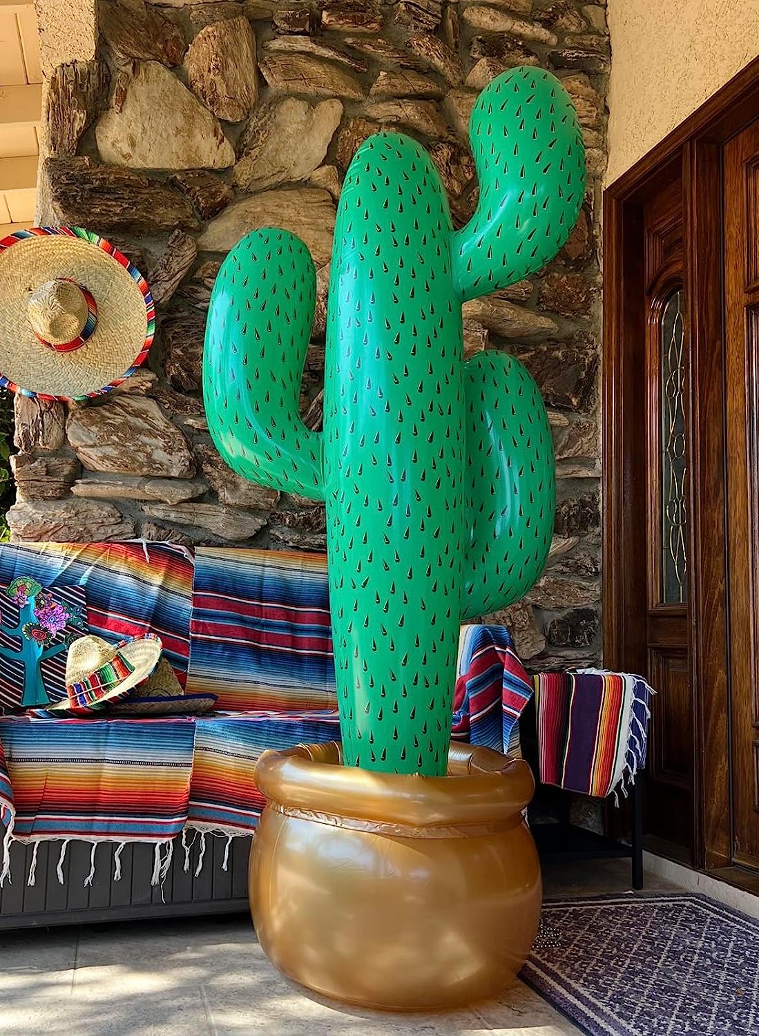 GIFTEXPRESS 76" Jumbo Cactus Inflable Prop Decoración