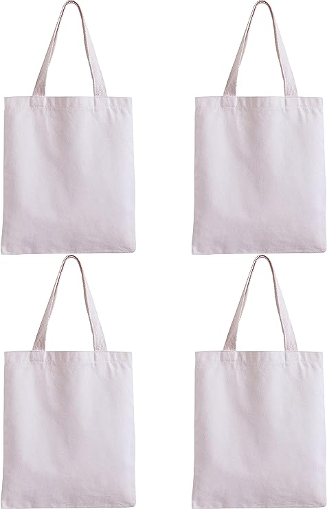 GIFTEXPRESS 8" * 8" Mini Natural Color Canvas Tote Bag