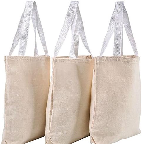 GIFTEXPRESS 8" * 8" Mini Natural Color Canvas Tote Bag
