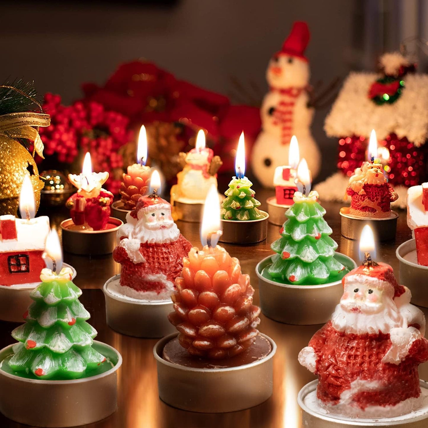 GIFTEXPRESS 18 velas navideñas (6 estilos)