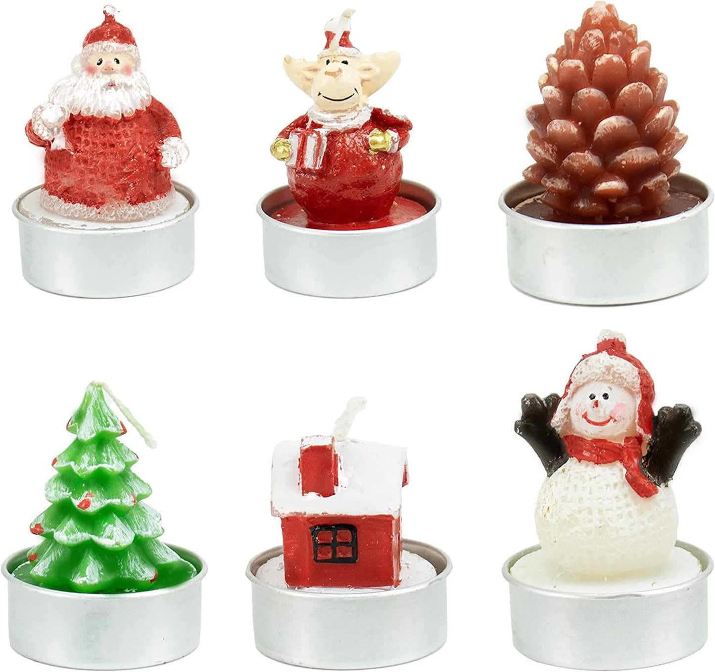 GIFTEXPRESS 18 velas navideñas (6 estilos)