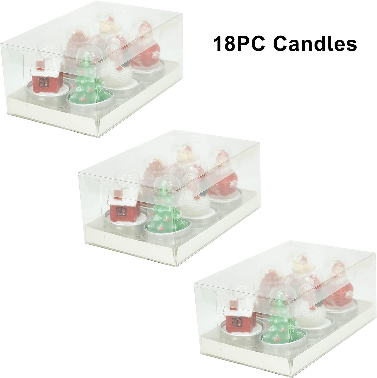 GIFTEXPRESS 18 velas navideñas (6 estilos)