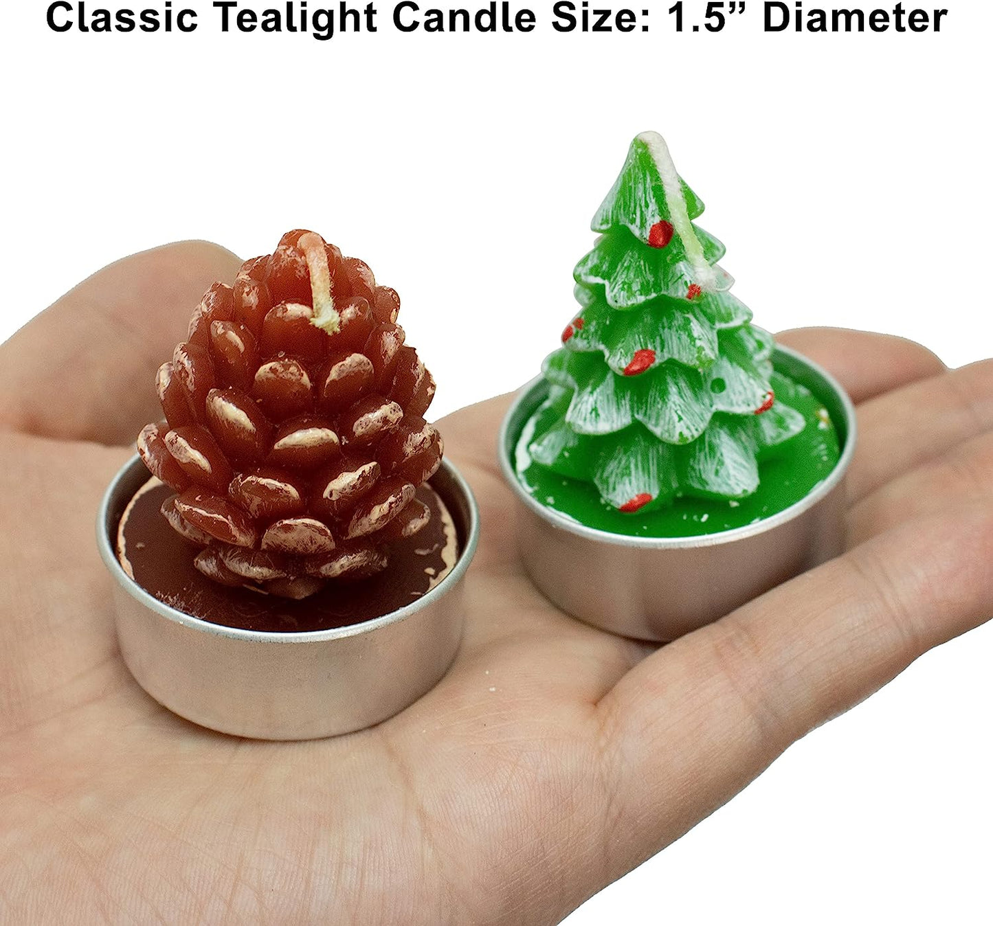 GIFTEXPRESS 18 velas navideñas (6 estilos)
