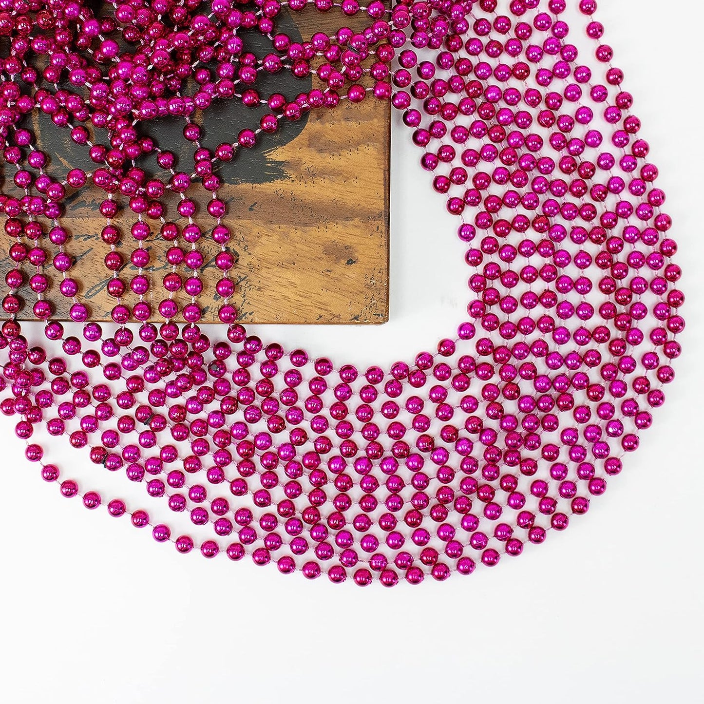 GIFTEXPRESS Collar de cuentas Mardi Gras de 33" y 7 mm (paquete de 12)