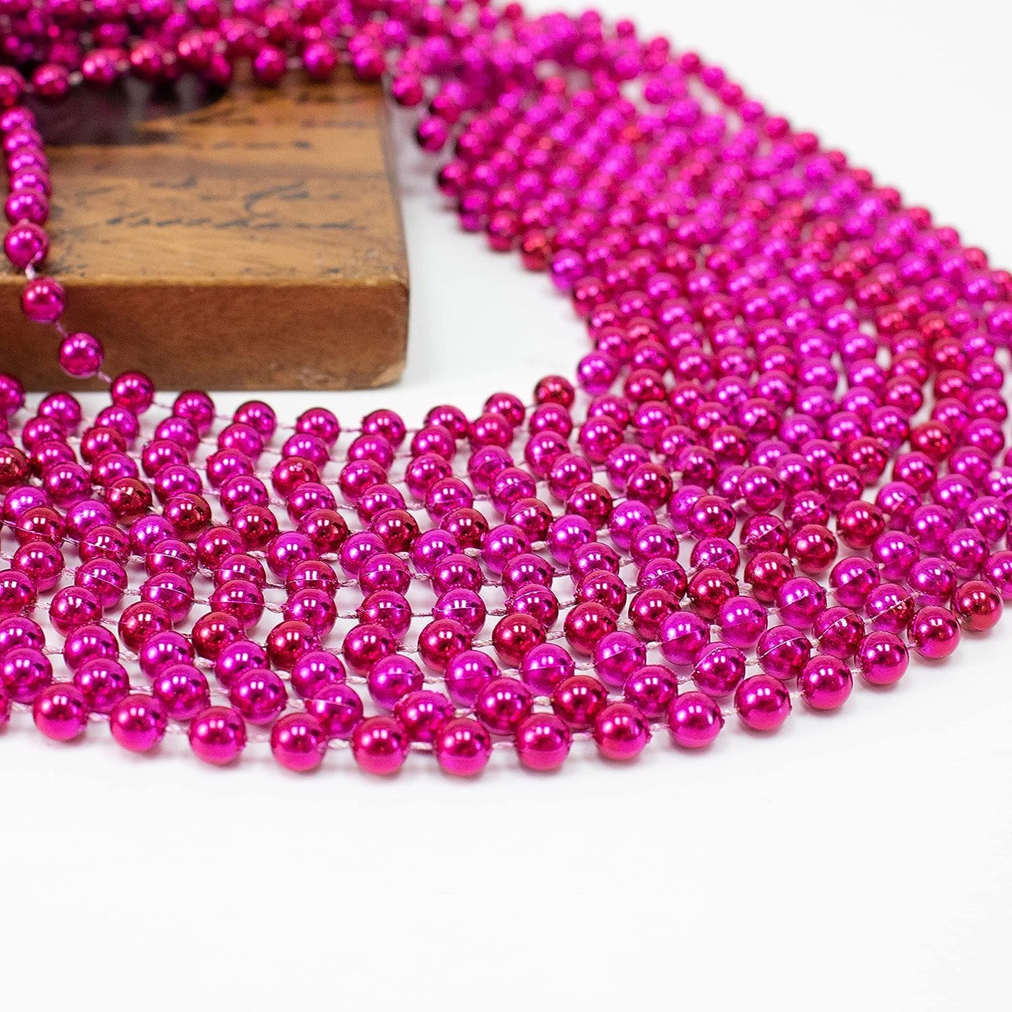 GIFTEXPRESS Collar de cuentas Mardi Gras de 33" y 7 mm (paquete de 12)