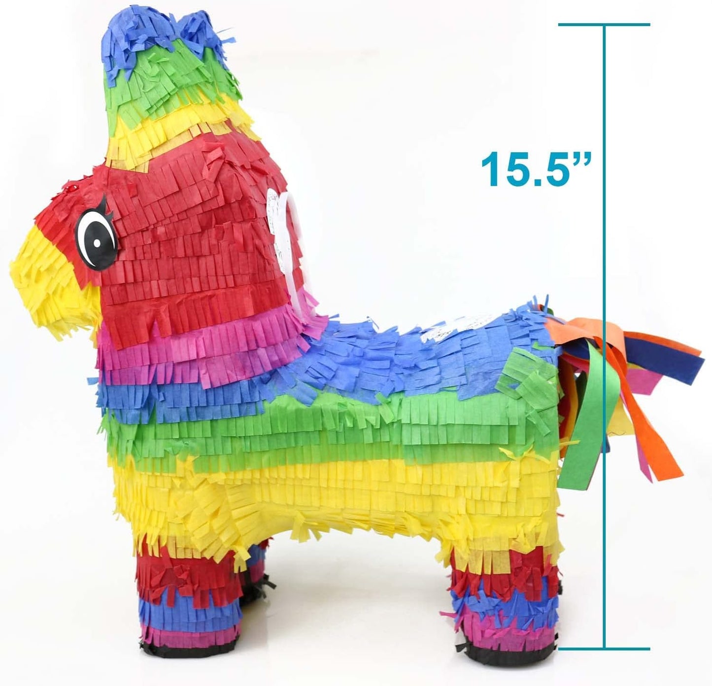 GIFTEXPRESS 16 Inch Rainbow Donkey Pinata