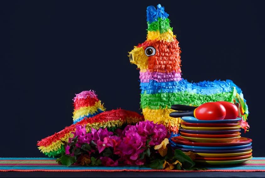 GIFTEXPRESS 16 Inch Rainbow Donkey Pinata