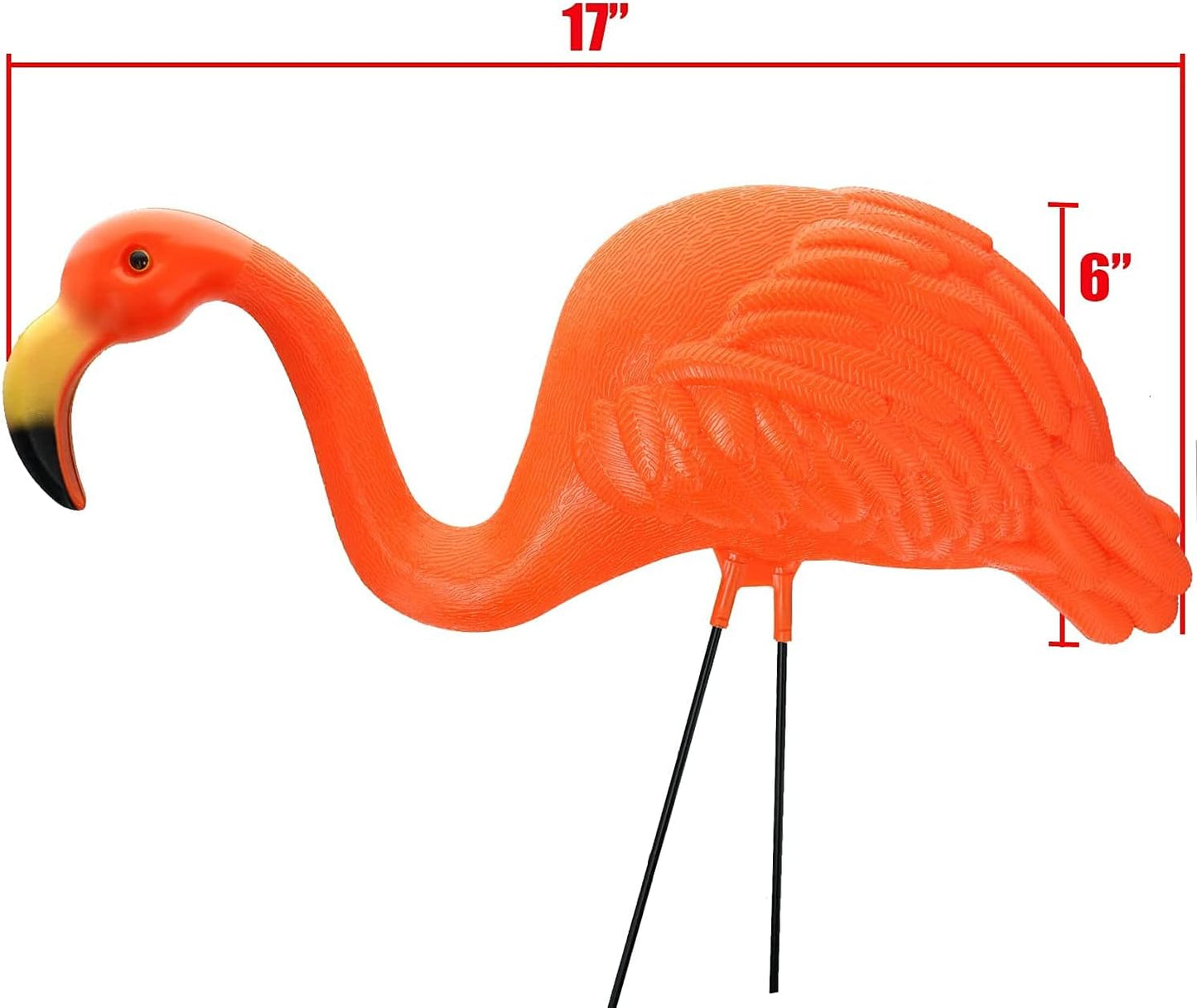 GIFTEXPRESS Black and Orange Flamingos for Halloween Lawn Ornaments, Halloween Décor, Flamingo Yard Ornament ((2pc Black & Orange))
