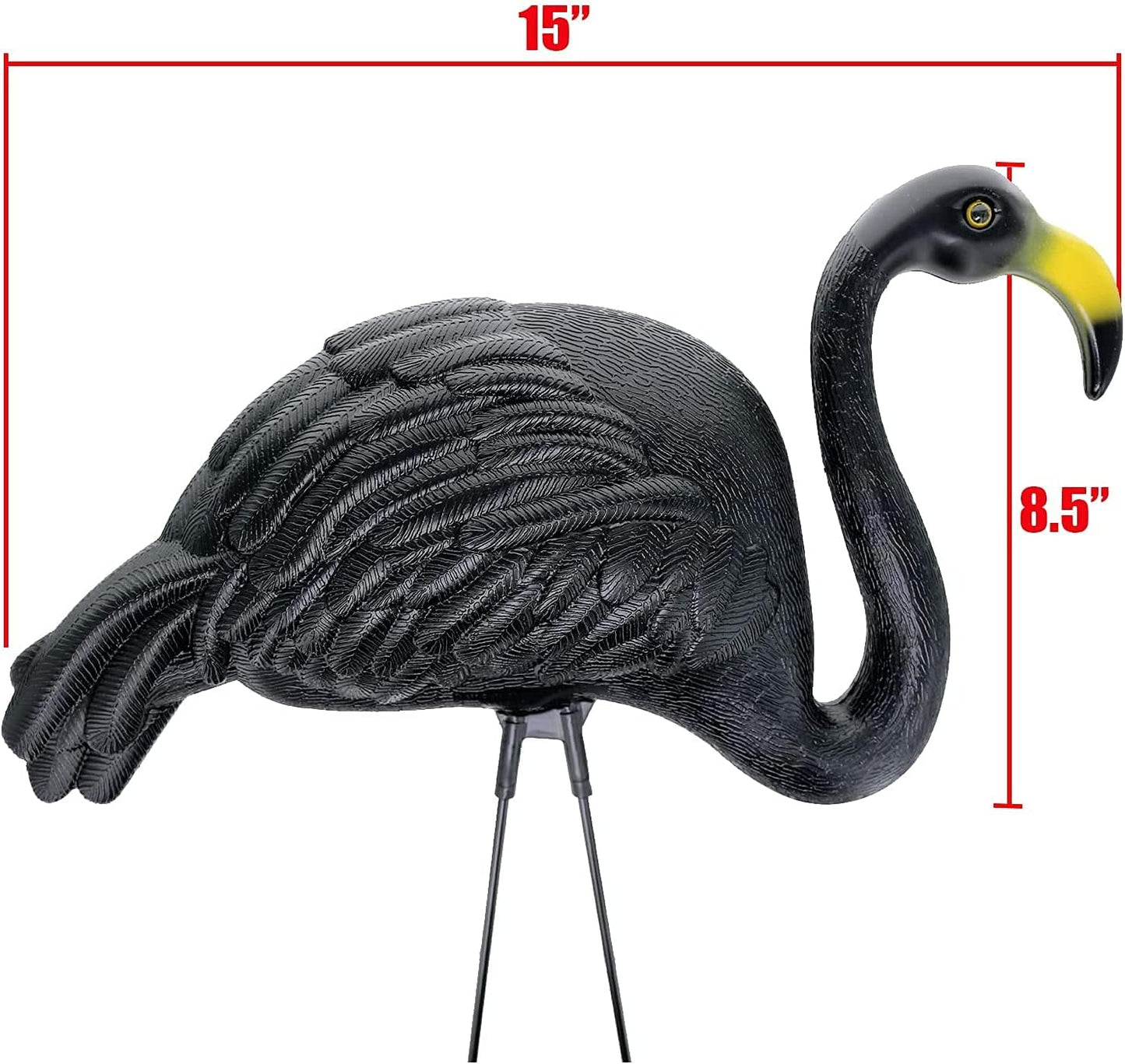 GIFTEXPRESS Black and Orange Flamingos for Halloween Lawn Ornaments, Halloween Décor, Flamingo Yard Ornament ((2pc Black & Orange))