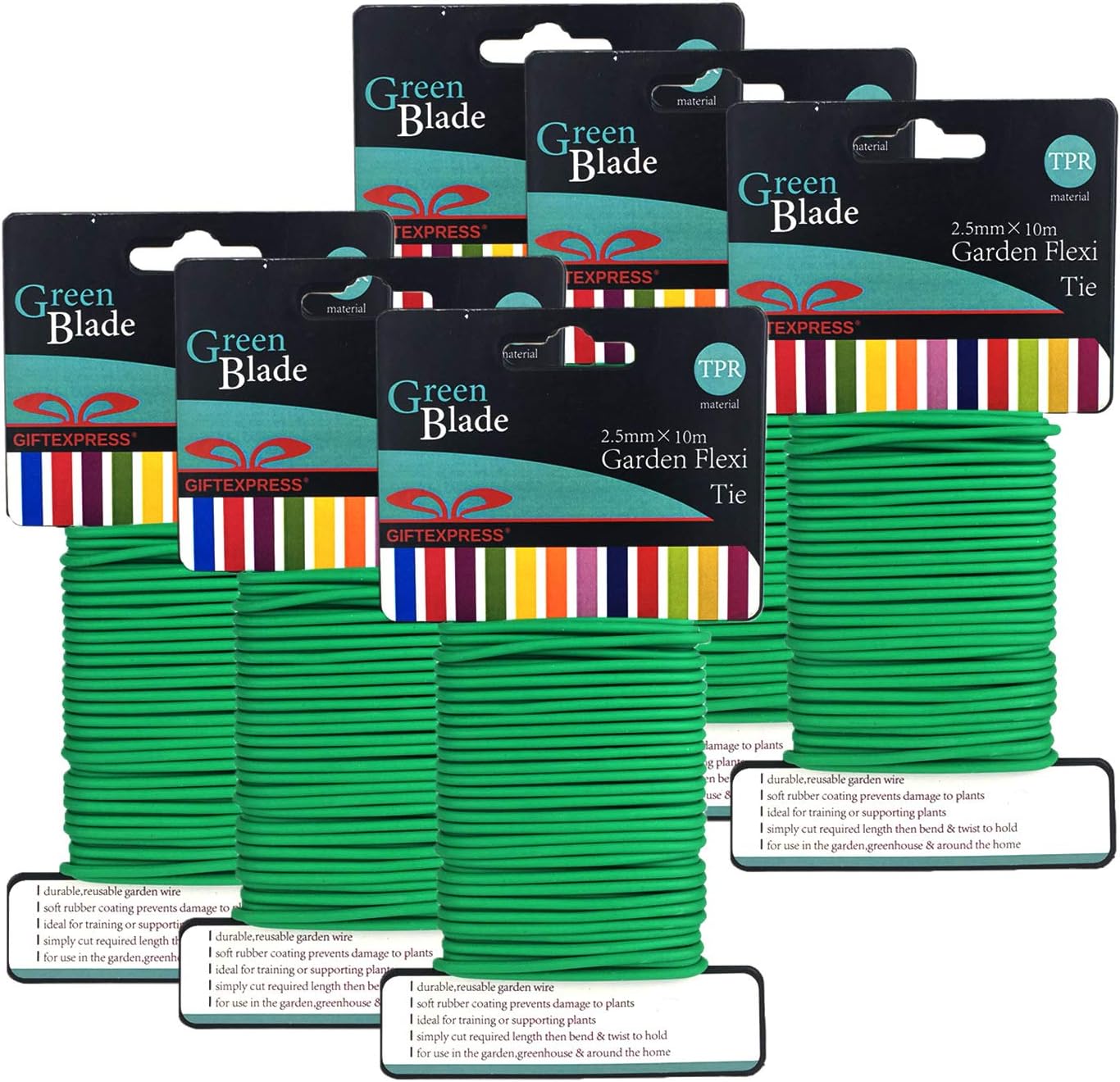 GIFTEXPRESS Garden Soft Wire Tie (10 Meters x 0.1"T)