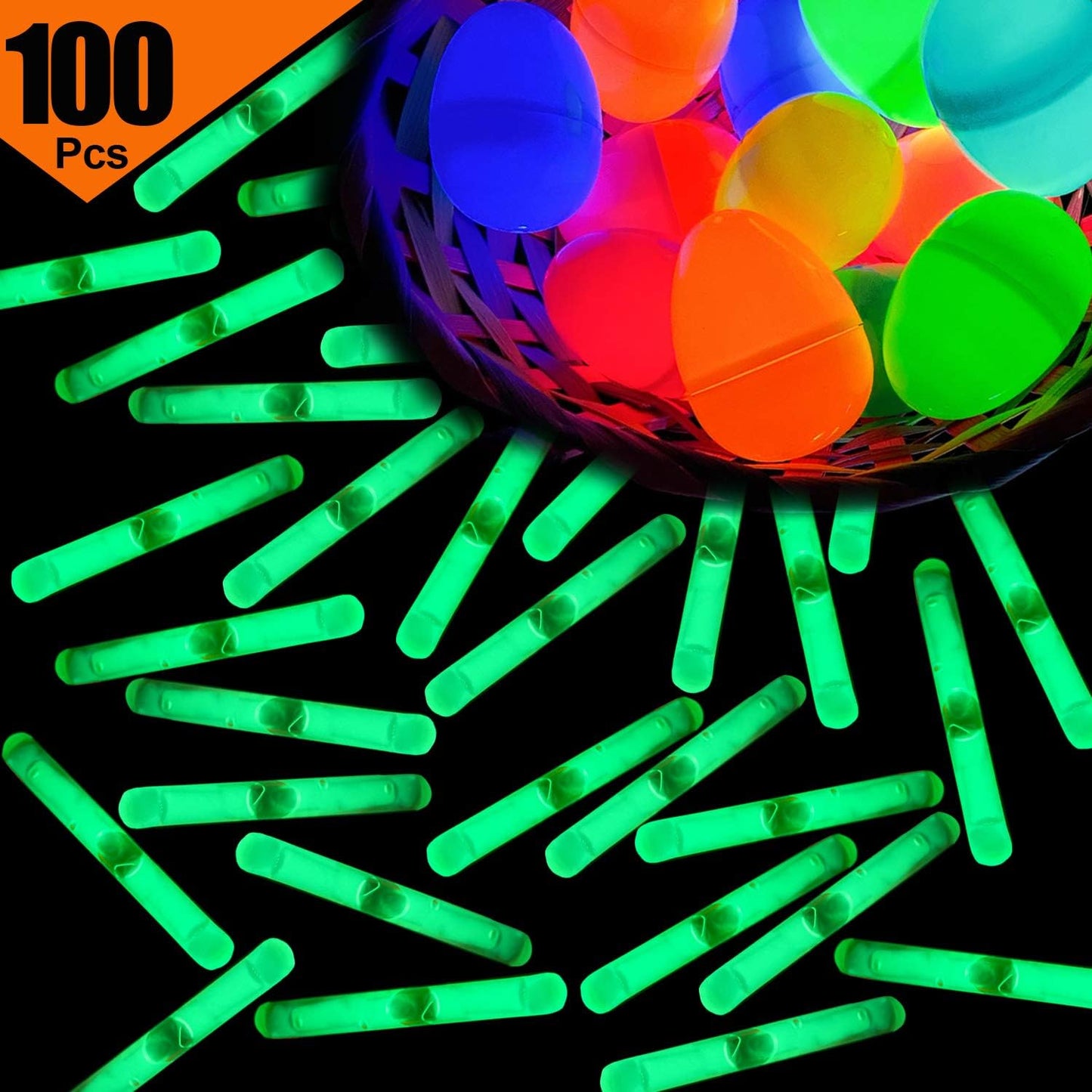 GIFTEXPRESS 100 piezas pequeñas barras de brillo verde/mini barras de brillo