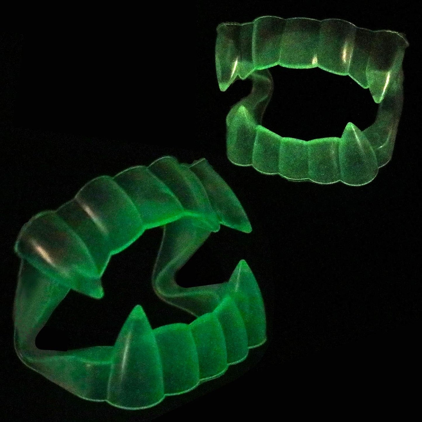 GIFTEXPRESS Colmillos que brillan en la oscuridad, dientes de vampiro/colmillos de Drácula, paquete individual, paquete de 144