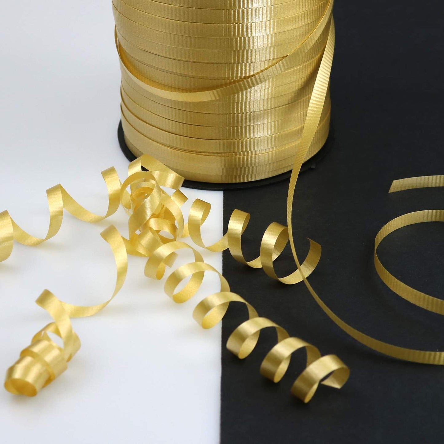 GIFTEXPRESS Cinta de rizar dorada de 500 yardas para cinta de globos, cadena de globos, suministros para envolver regalos, decoraciones para fiestas, manualidades