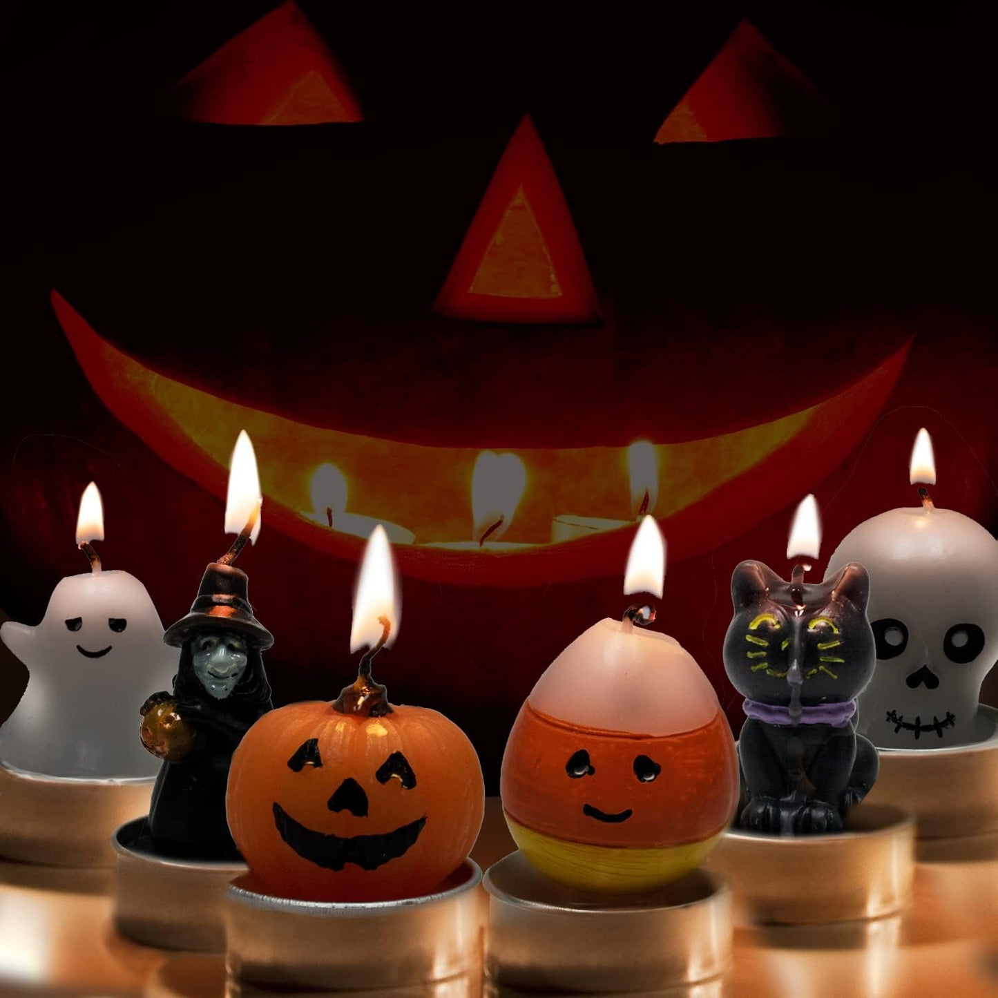 GIFTEXPRESS 12pcs 6 Estilos Velas de Halloween