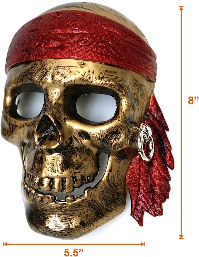 GIFTEXPRESS Accesorios de disfraz de pirata de Halloween de 5 piezas