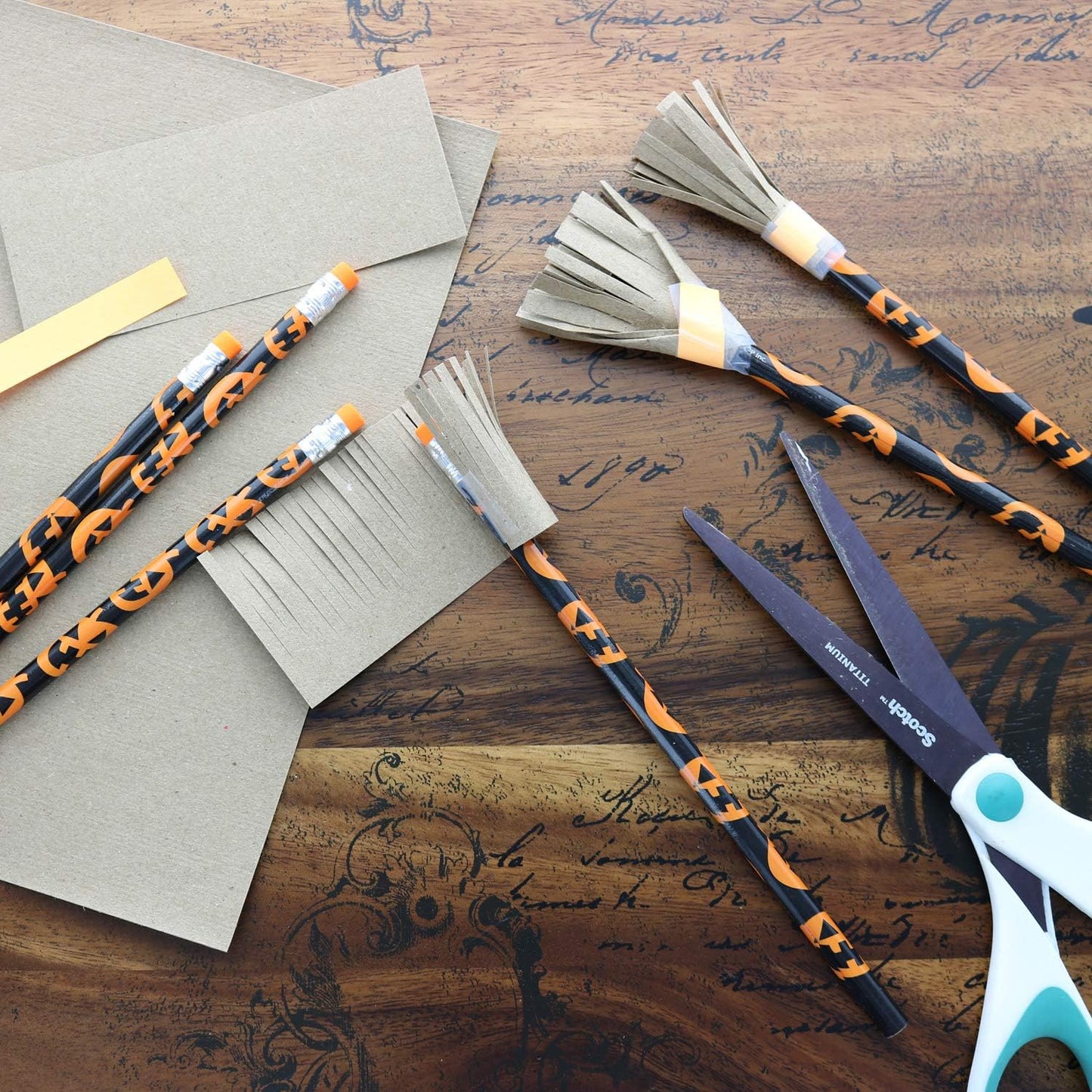 GIFTEXPRESS 48pcs Halloween Pumpkin Pencils with Eraser