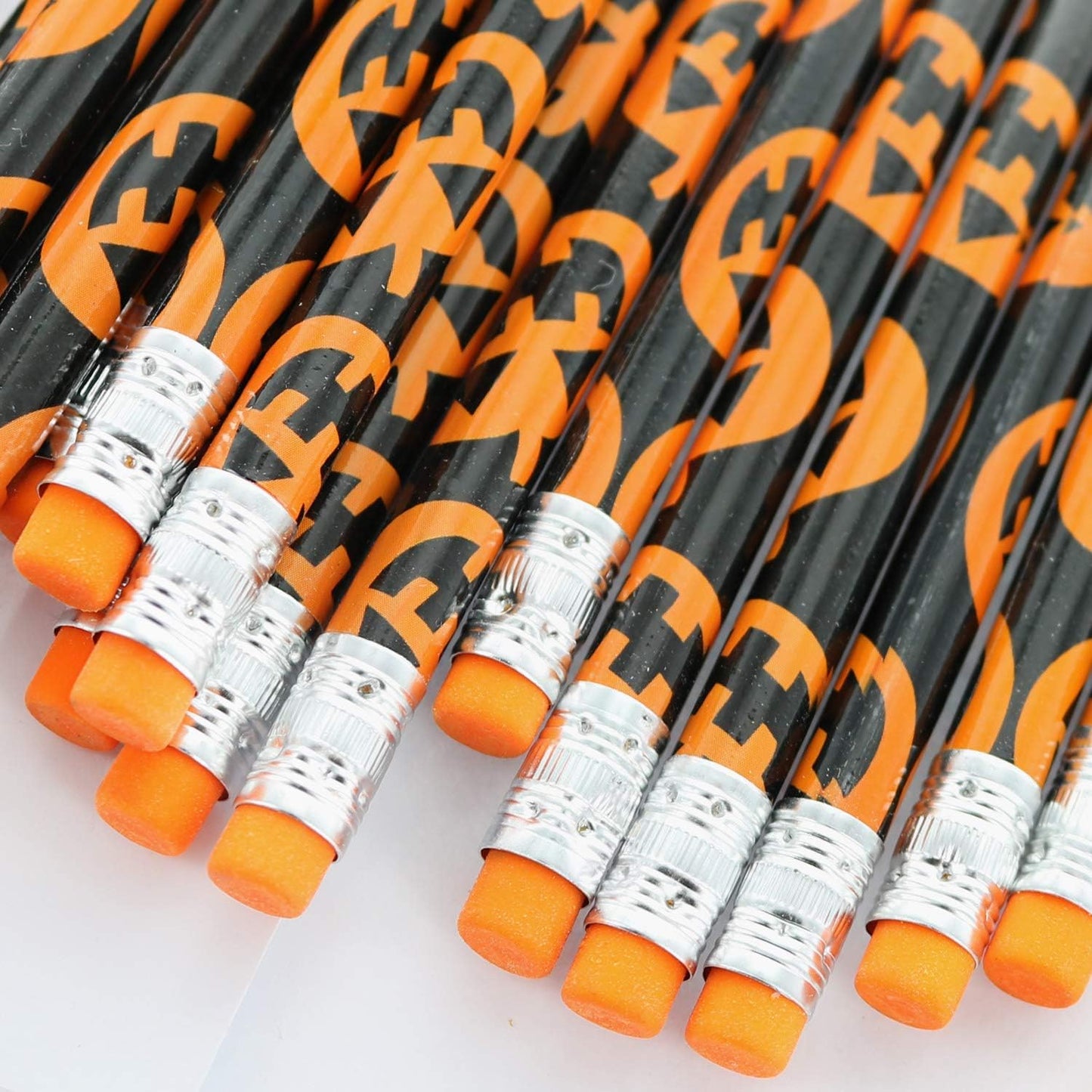 GIFTEXPRESS 48pcs Halloween Pumpkin Pencils with Eraser