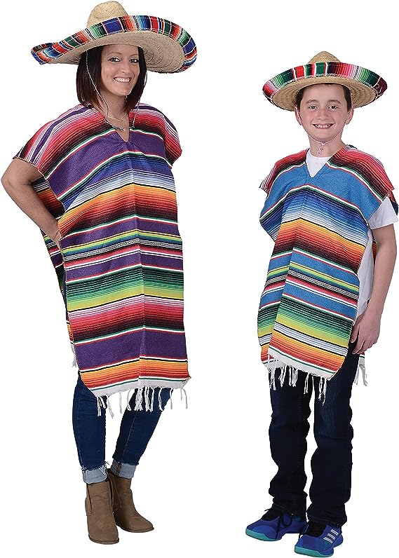 Poncho mexicano para niños GIFTEXPRESS