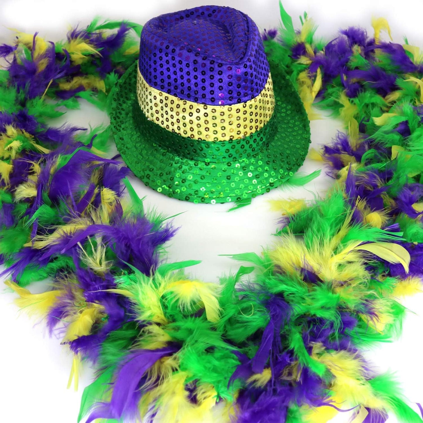 GIFTEXPRESS Bufandas de plumas Chandelle de peso medio Mardi Gras Boa de 6 pulgadas (paquete de 2)