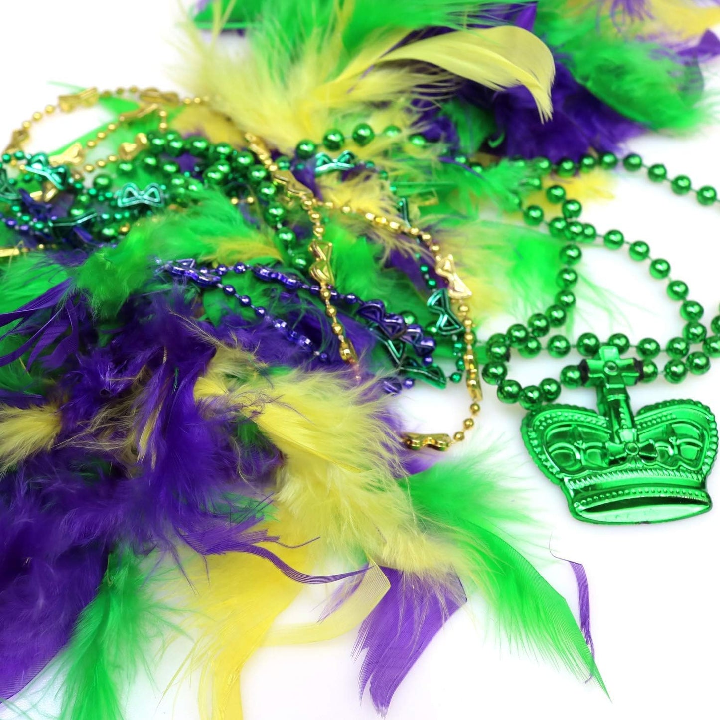 GIFTEXPRESS Bufandas de plumas Chandelle de peso medio Mardi Gras Boa de 6 pulgadas (paquete de 2)