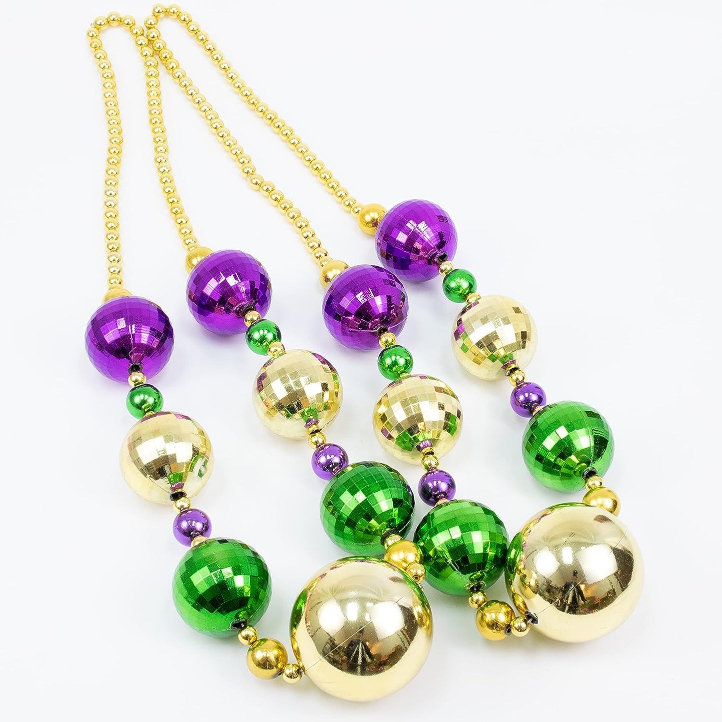 GIFTEXPRESS 6pcs 44" Mardi Gras Jumbo collar de cuentas