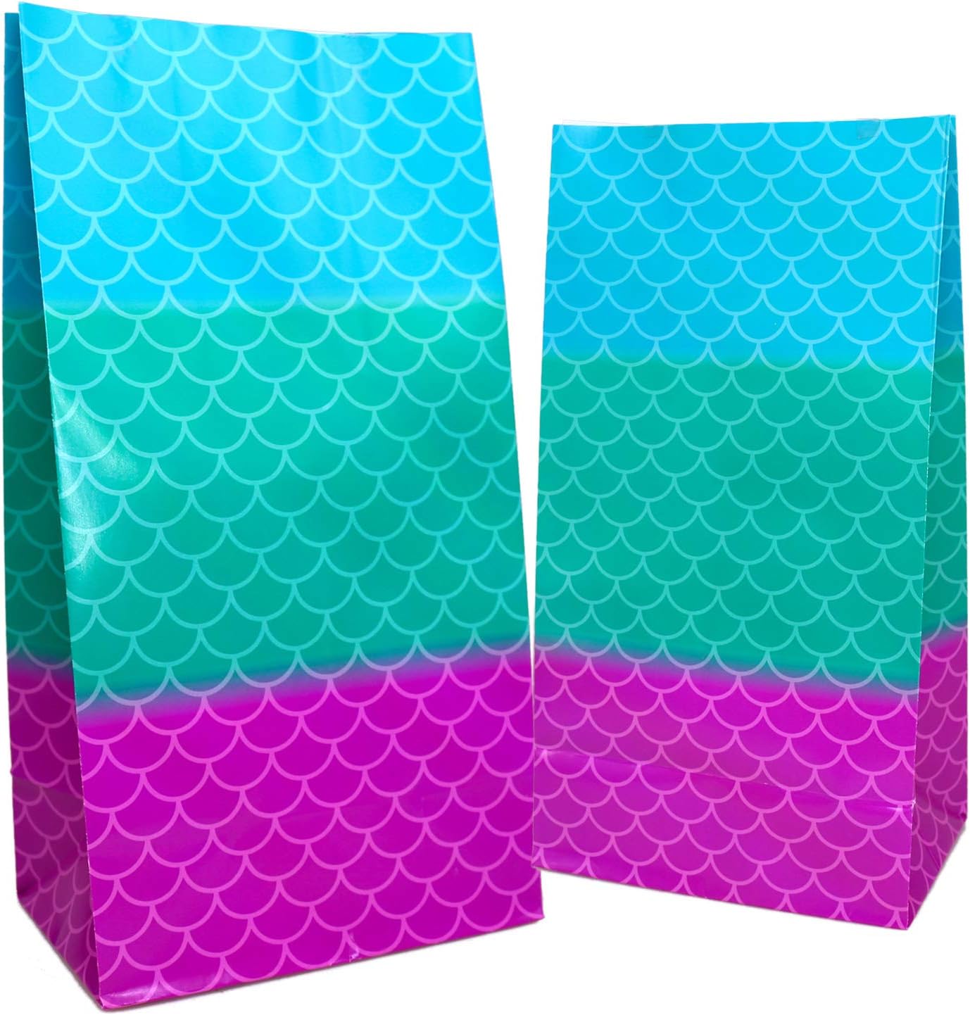 GIFTEXPRESS 24 bolsas de fiesta de sirena (9 7/8 pulgadas de largo x 5 pulgadas de ancho x 3 3/8 pulgadas de profundidad).
