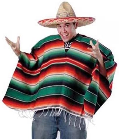 GIFTEXPRESS Poncho Mexicano para Adultos (SOLO Poncho)