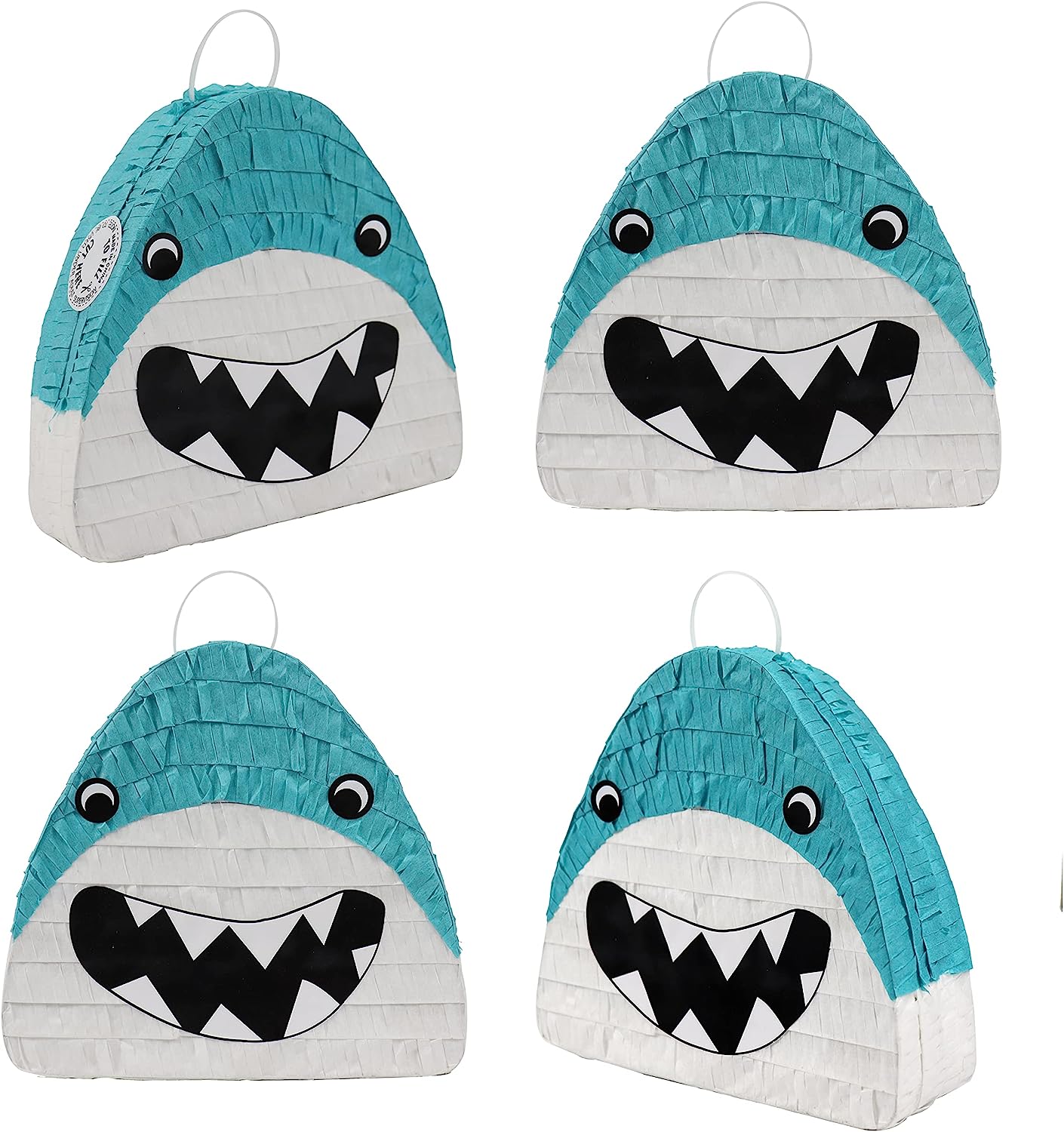 GIFTEXPRESS 8 piñatas pequeñas de tiburón bebé (7.8 x 2.4 x 7 pulgadas)