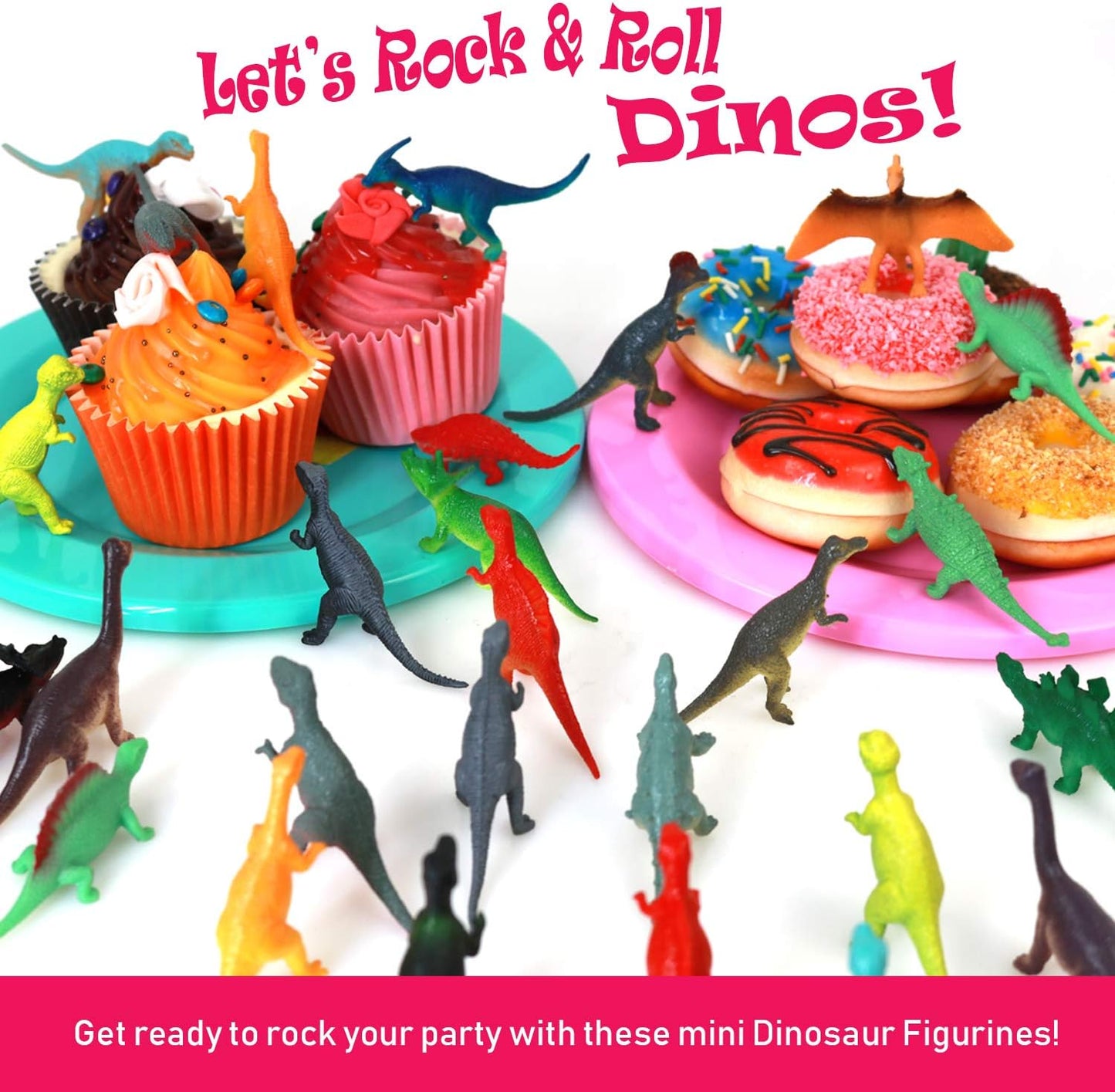 GIFTEXPRESS 72pcs Mini Dinosaur Toys, Kids Toy Dinosaur Figures